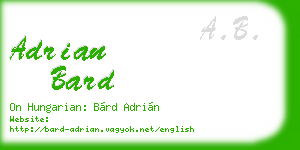 adrian bard business card