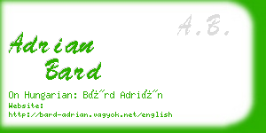 adrian bard business card